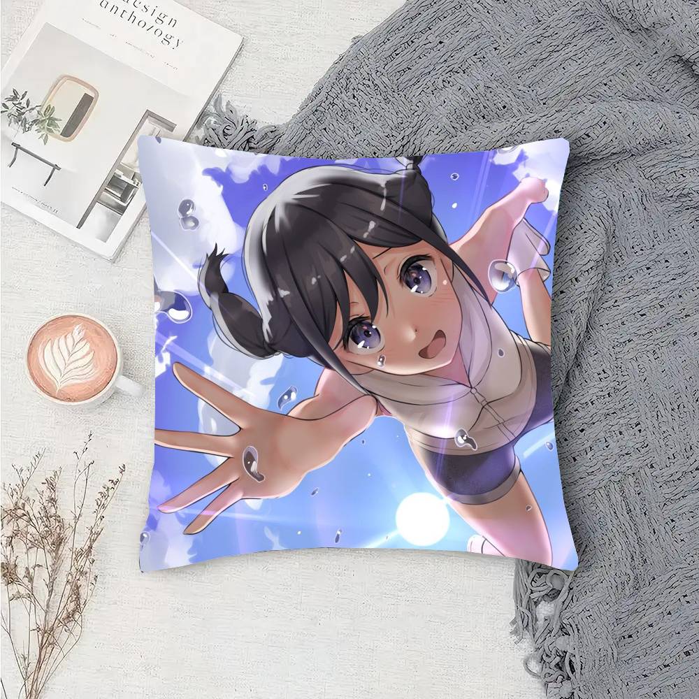 Amano Hina Animation WWeathering With You Pillow Case Fashion Square Pillowcase Bedroom Sofa Room Ins Decoration Leisure