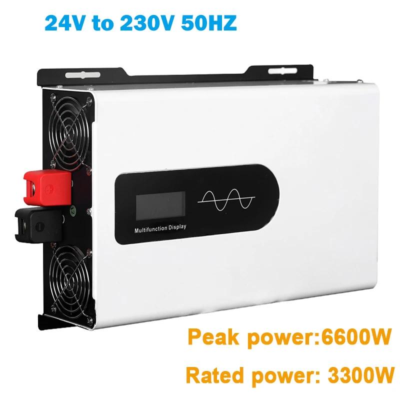Pure Sine Wave Inverter 6600W 10000W Solar Power Inverters DC 12V 24V To AC 220V 230V 50HZ Charger Voltage Converter