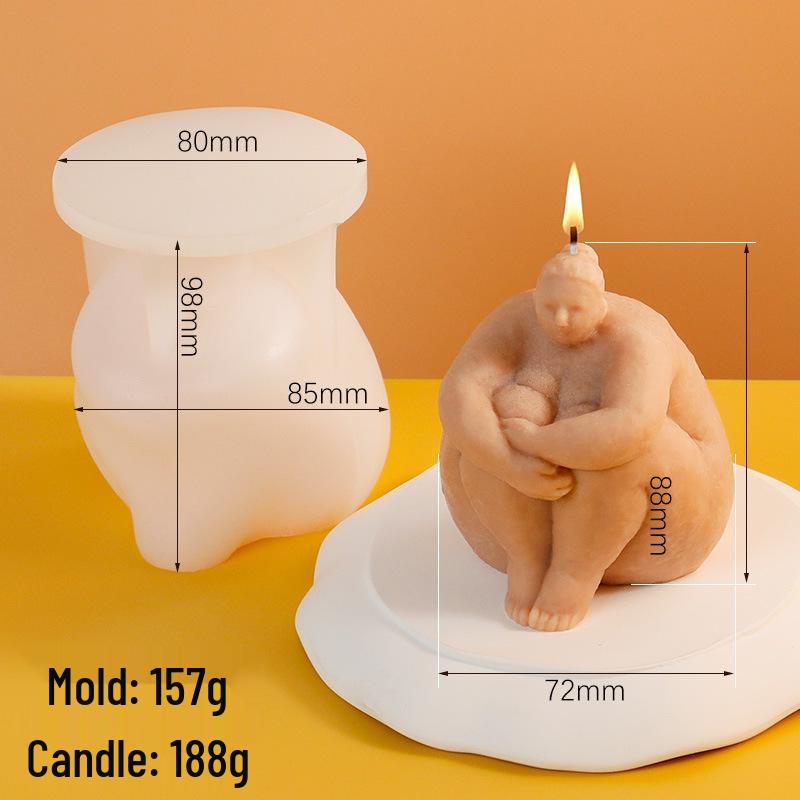 Blindfolded Girl Aromatherapy Silicone Mold: Rose Flower, Closed Eyes, Beautiful Woman Portrait, Diffuser Stone, Candle