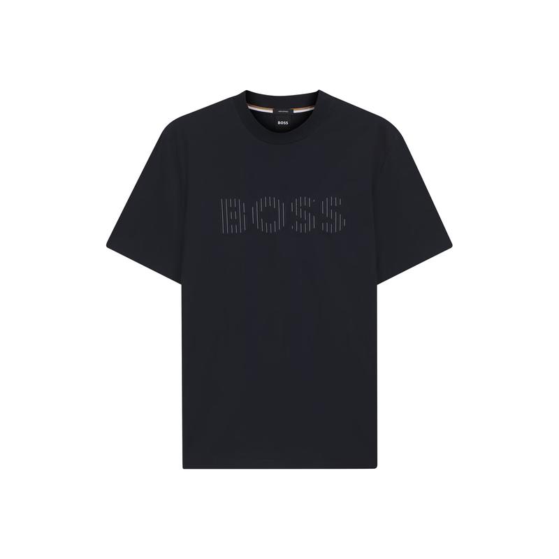 BOSS Men's Striped Art Cotton T-Shirt
