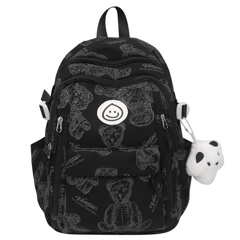 School bag for girls, high school students, large-capacity high school burden reduction backpack for primary school students, high-value lightweight