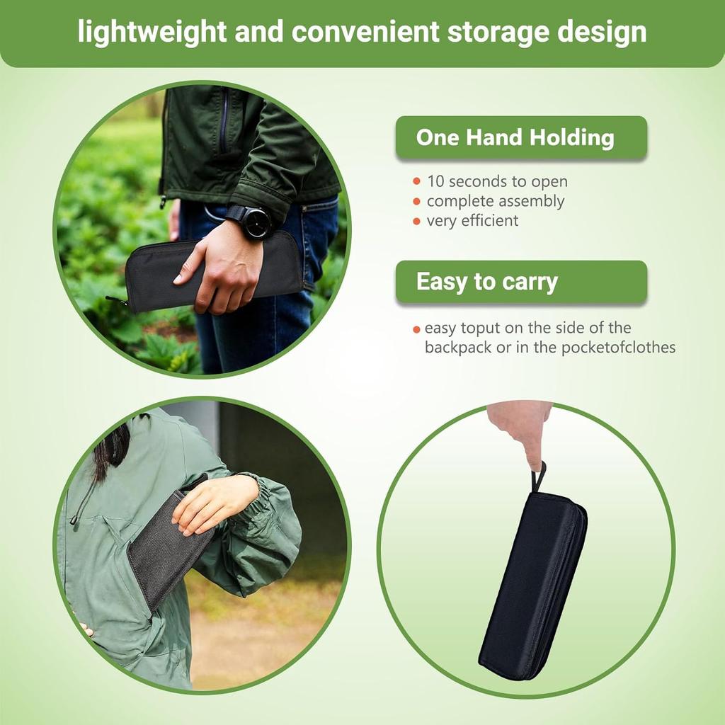 Camping Folding Chair Portable Folding Chair with Carry Bag Handheld Camp Stool Outdoor Footstool for Travel Walking Hiking Fishing Picnic Barbecue