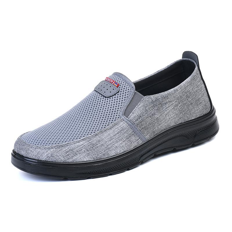 [Polyurethane, ultra-light] Men's new one-pedal lazy breathable non-slip casual shoes fly-woven breathable men's shoes