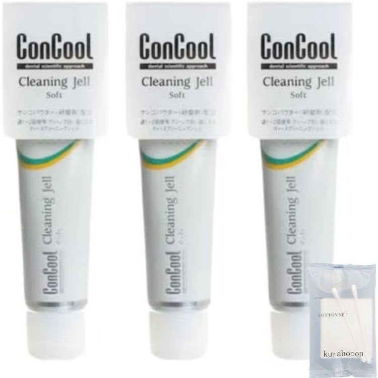 

kurahooon 3-pack Concool Cleaning Gel 40g with kurahooon cotton set