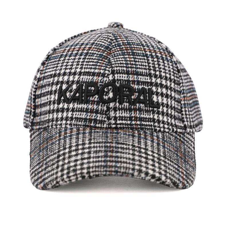 Casquette motif pied de poule avec carreaux Homme KAPORAL