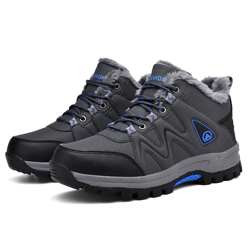 

TUINANLE Hiking Boots for Men Anti Slip Snow Boots Women Trekking Shoes Warm Comfortable Lightweight Outdoor Footwear 47 сірий