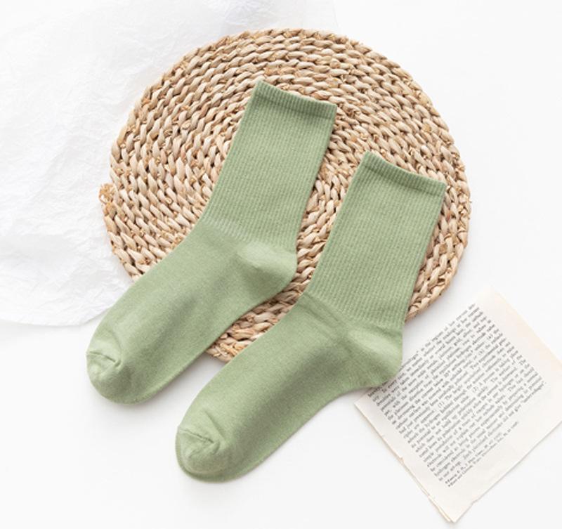 2021High Quality 9 Colors Women's Cotton Designer Slouch Socks for Women