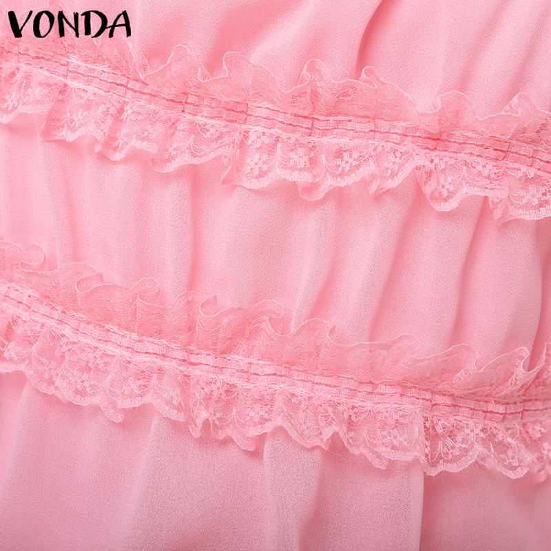 VONDA Damen Träger Neckholder Ärmellos Rüschen Rückenfrei Tanktops Camisole