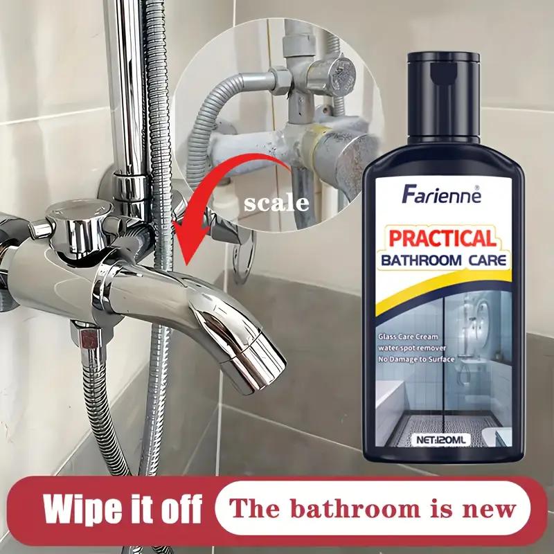 Lucido per vetri del bagno - Potente rimuovi macchie di calcare e anticalcare per porte della doccia, piastrelle e acciaio inossidabile