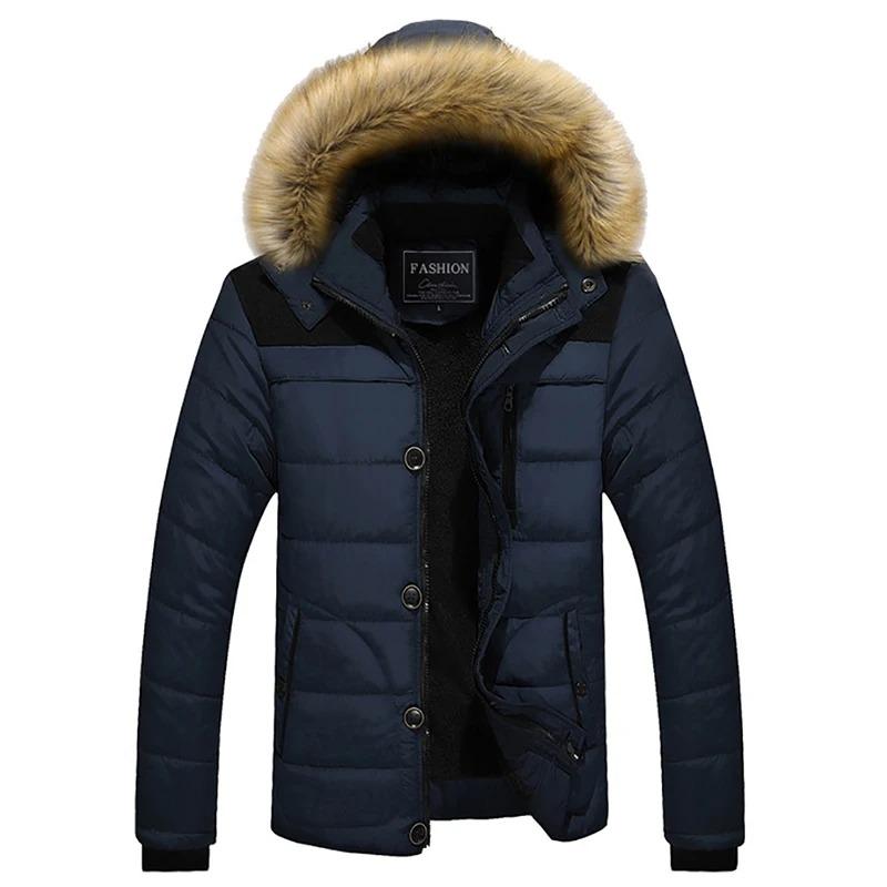 2025 Winter New Popular Men's Padded Jacket Thickened Padded Jacket Korean Version Hooded Collar Padded Jacket Men