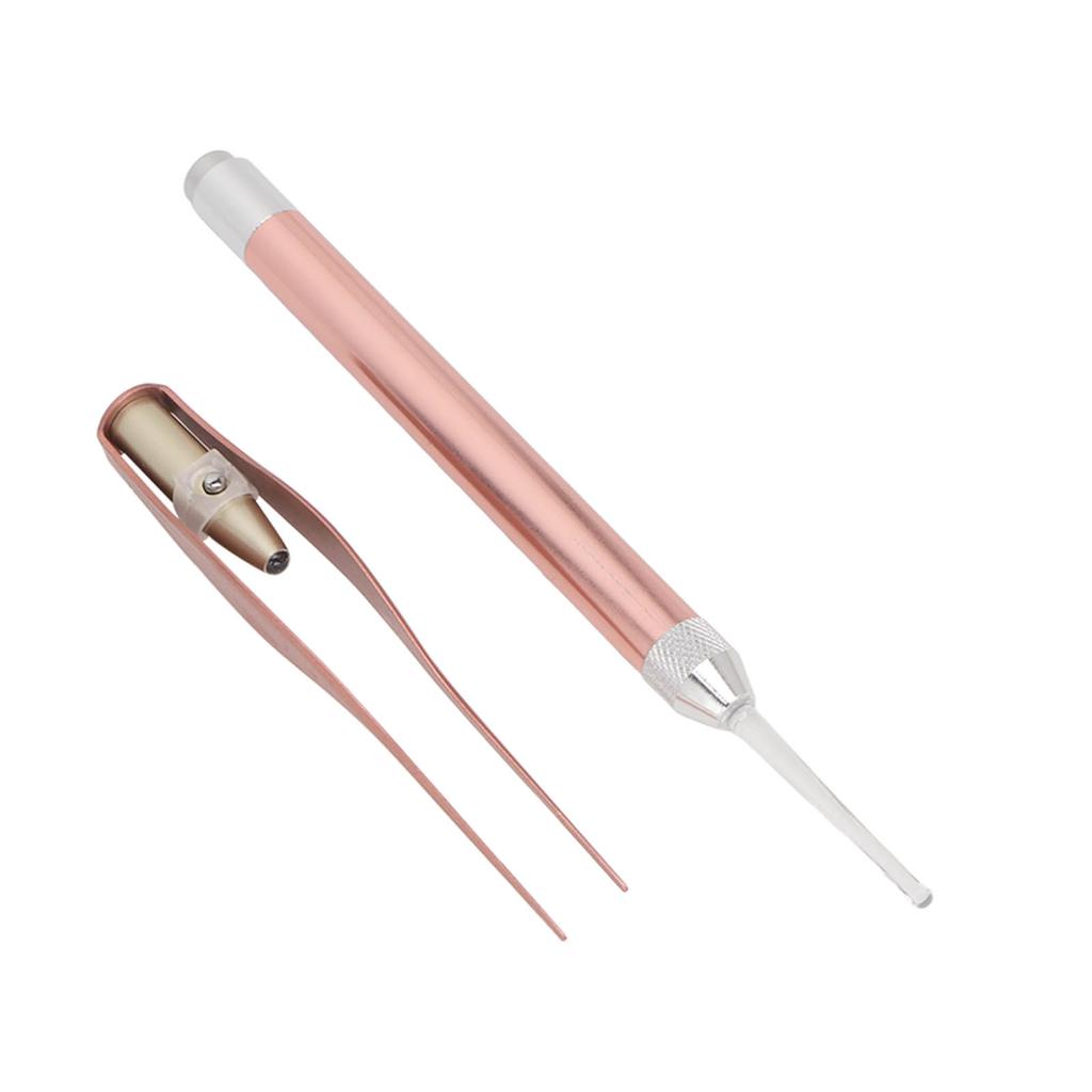 Light Ear Spoon Full Polishing Visible Ear Wax Removal with Light for Ear Cleaning Tool Rose Gold