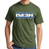 T-shirt with Israel Letters In Israeli Flag Colors for Men Casual Shirts