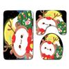 Christmas Bathroom Floor Mat Toilet Three-Piece Set