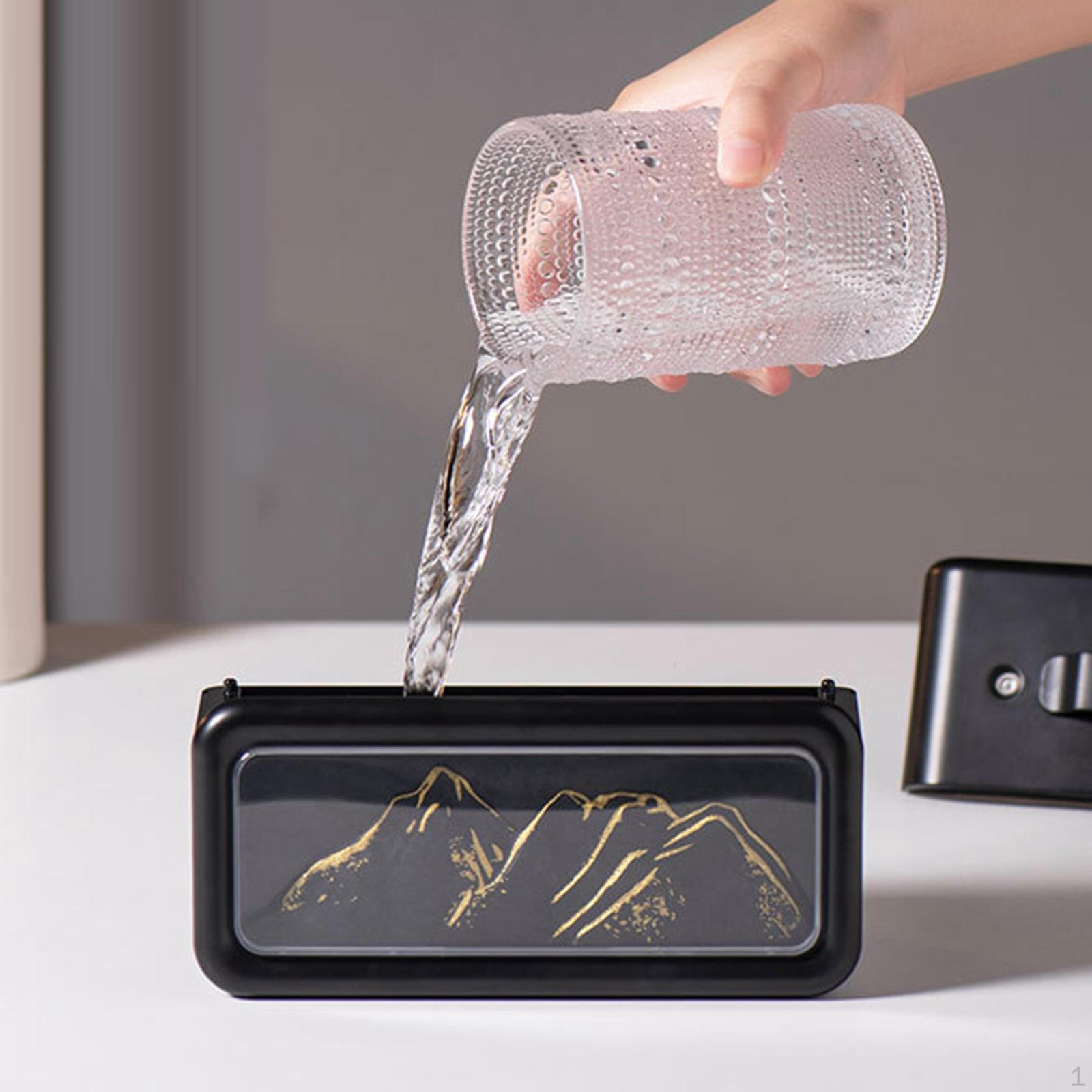 

Humidifier 600ml Water Tank Desktop Quiet Portable Air with Night Light for Hotel Kids Black