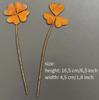 Set aus 2 kleinen Rostmetall-Vierblättern zur Dekoration für Haus & Garten