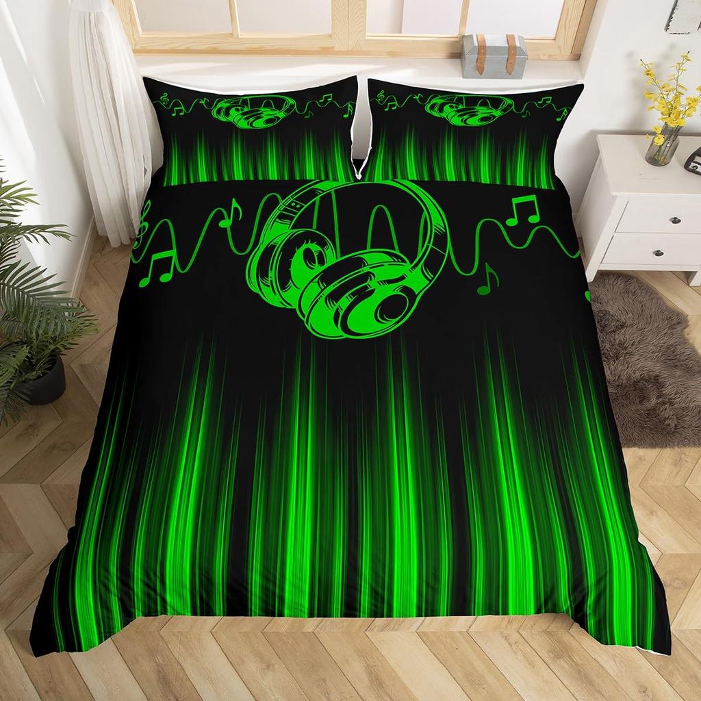 Green Theme Duvet Covers For Kids Adults Queen King Size Single Bed Double Bed With 1 Quilt Cover 2 Pillowcases Lightweight Down