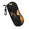 Celestial Galaxy Sunglasses Case, Soft Neoprene Glasses Bag With Carabiner, Portable Protective Eyeglass Pouch For Women Men