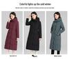 Women Down Jacket 2024 Long Over the Knee Coat Thick Warm 90 White Duck Down Mid Length for Middle Aged and Elderly