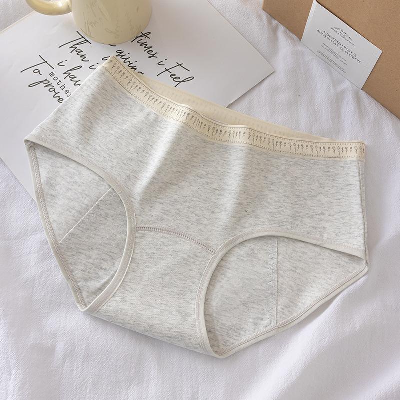 Women Spring and Autumn 10A Anti   Bacterial Cotton Side Leakage Physiological Period Briefs