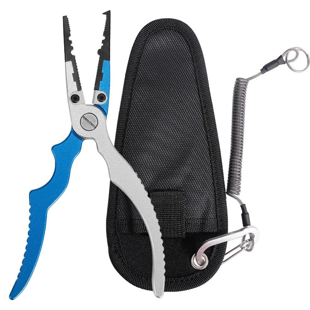 

Anti-slip Split Ring Pliers Hook Remover Luya Pliers Multifunctional Fish Pliers Fishing Tackle синий