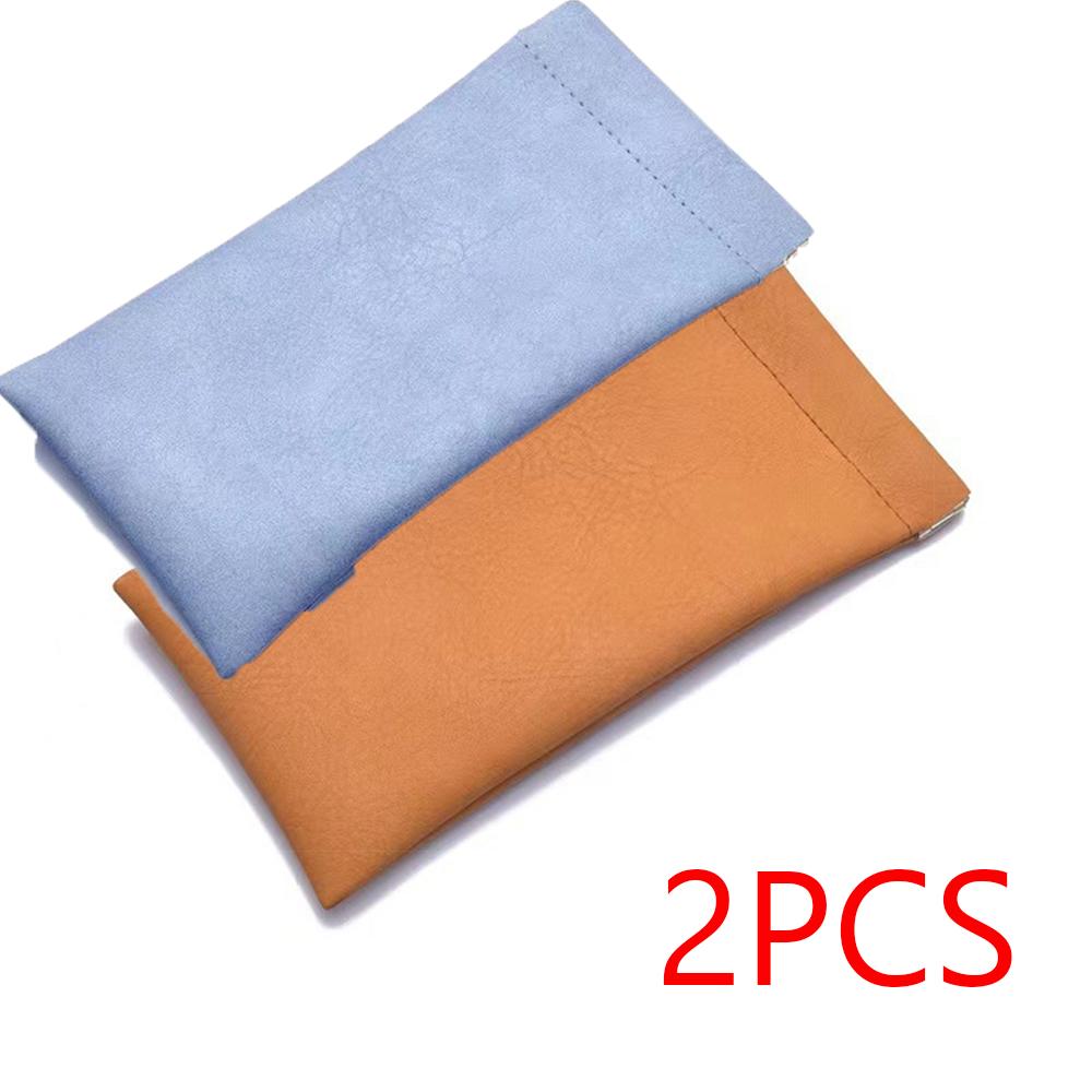 1/4pcs Glasses Home Storage Glasses Bag Cortex Texture Glasses Storage Shrapnel Mouth Automatic Closed Glasses Case Storage Bags