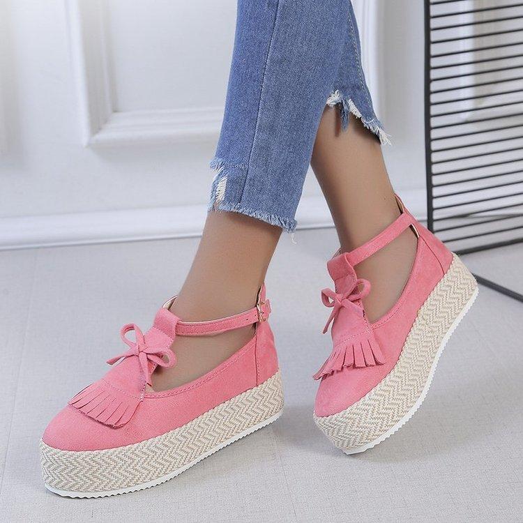 fashion Woman Vintage Flat Platform Sandals Ladies Sewing Shoes Woman Fashion Tassel Comfortable Sandals Female Chaussuress667