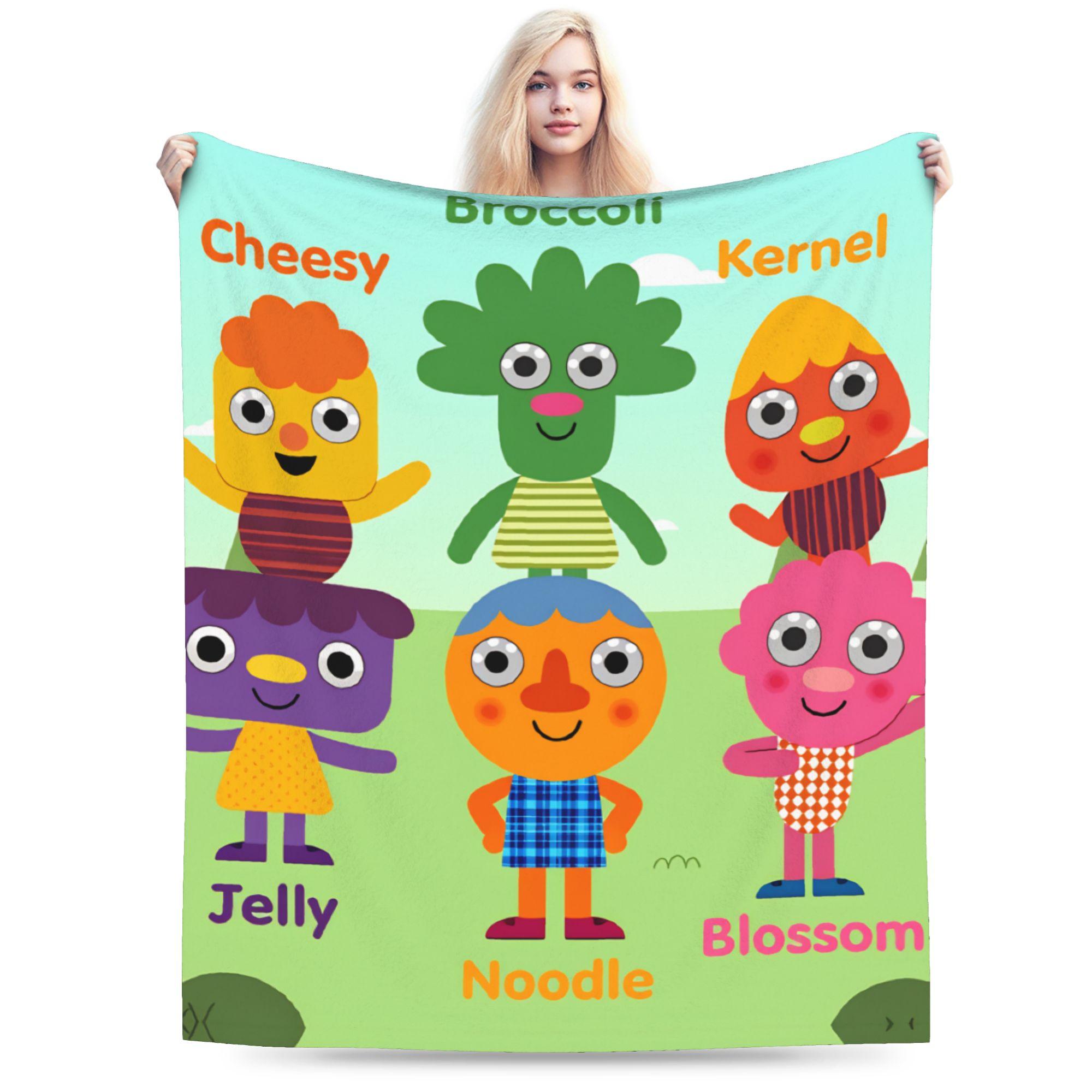 

Noodle & Pals Micro Flannel Blanket Spring Super Simple Soft Bedding Throw for Students Outdoor Novelty Bedspread Sofa Bed Cover 30x40in