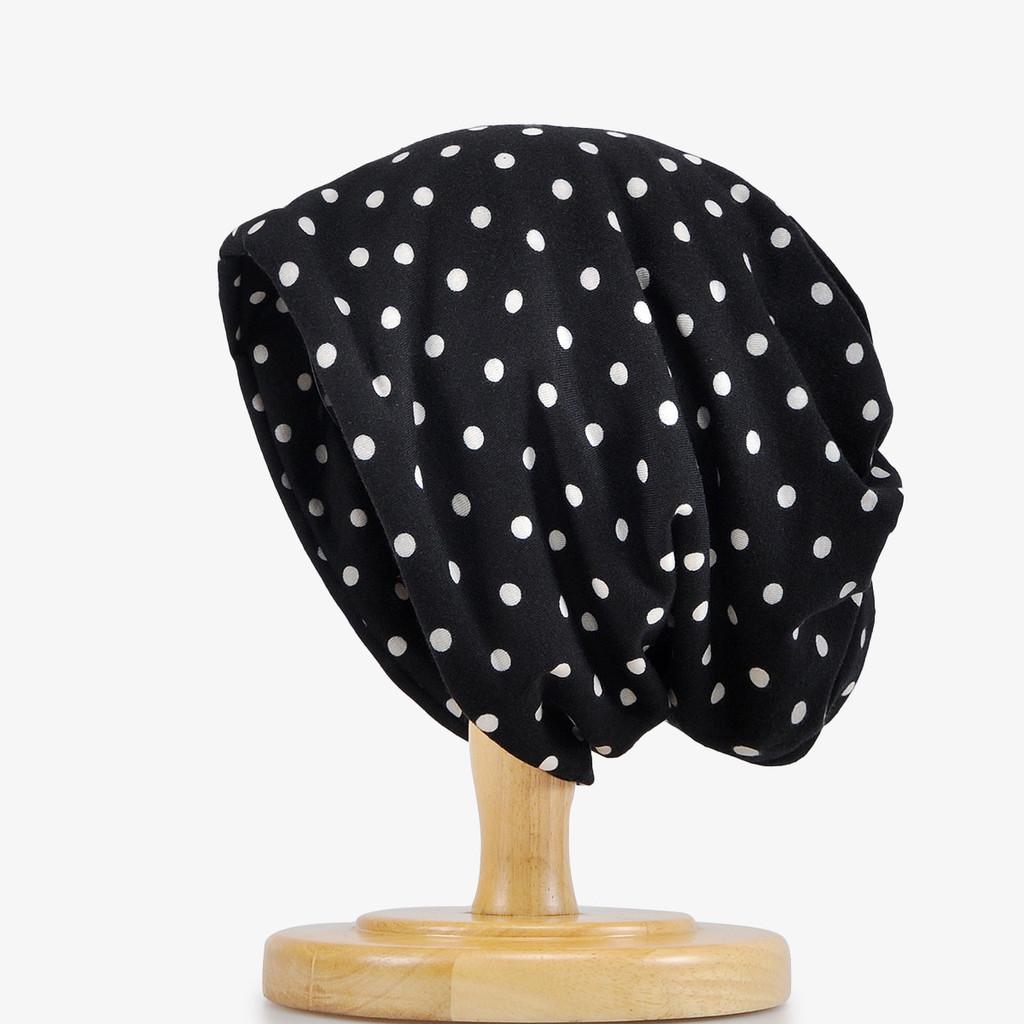 

Momoji Mom Hat With Twist Design And Small Polka Dots For Sun Protection And Casual Wear чёрный