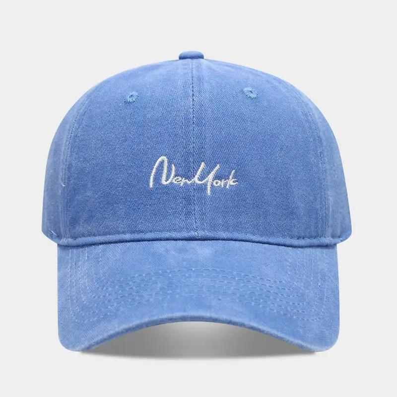 

LDSLYJR Four Seasons Cotton Letter Casquette Baseball Cap Adjustable Outdoor Snapback Hats for Men and Women 131 56-60cm adjustable небо синє кольору