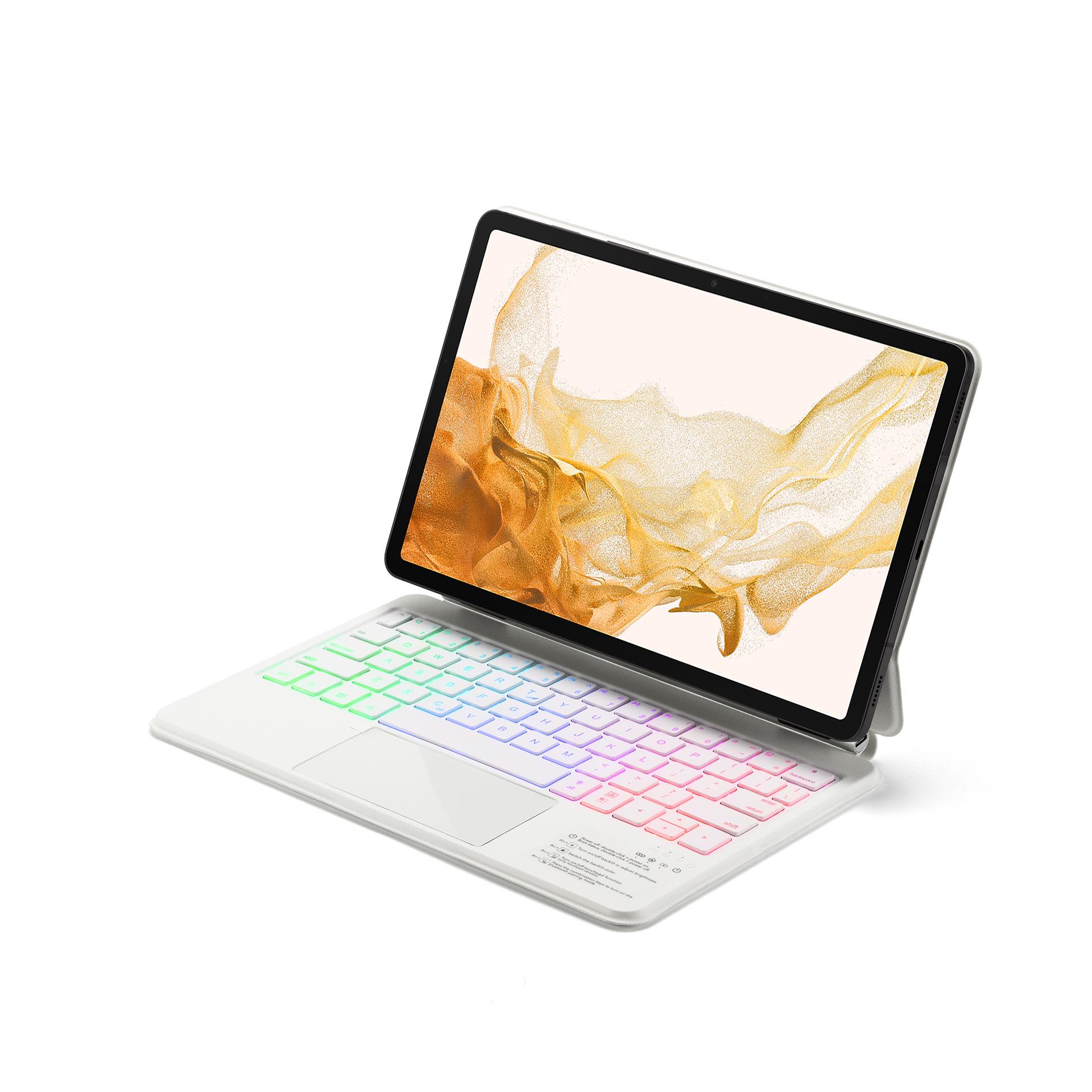

iPad Magic Keyboard A9+ для Samsung Tab S7/S8 11 дюймов, S8 Plus/S7 FE 12.4 дюйма Магнитное крепление