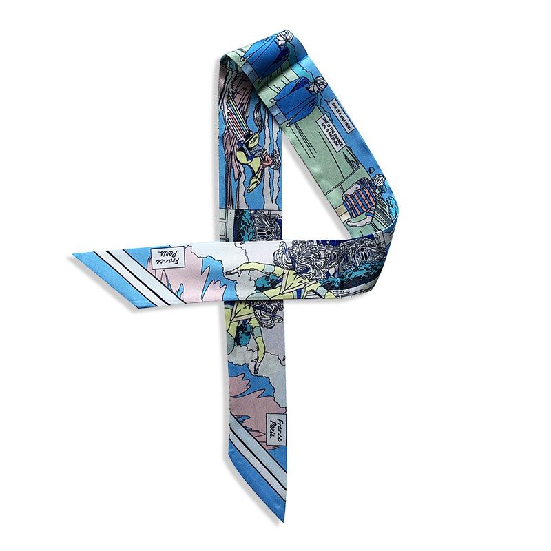 2024 Silk Twilly Scarf: Stylish Ribbon for Bag Handles & Hair