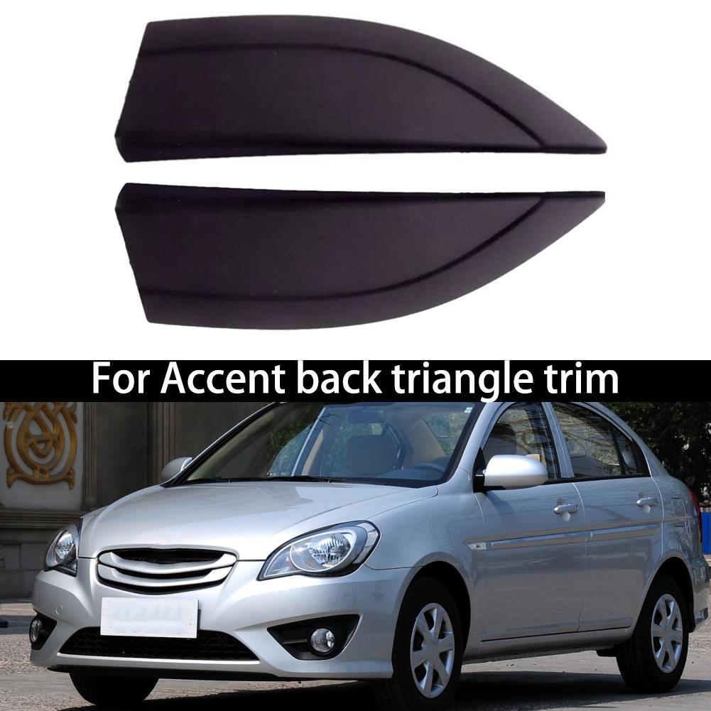 2pcs New Car Rear Molding Cover For Hyundai For Accent 2006-2010 838401E000 ABS Black Rear Triangle Trim Car Accessories