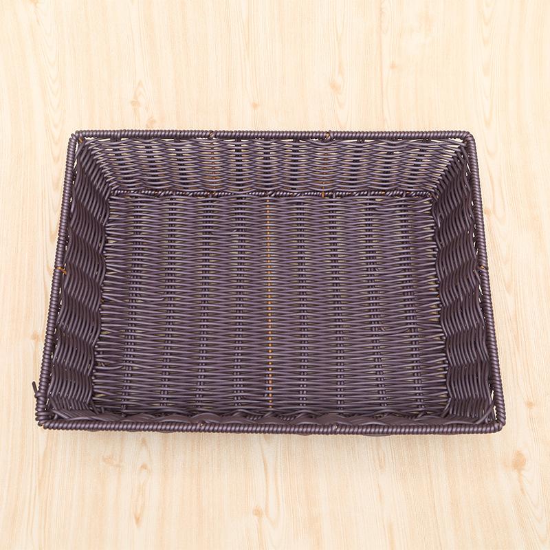 Hardcore Fruit Basket Bread Basket Supermarket Display Basket Display Basket Handmade Imitation Rattan Woven Basket 30x20x15CM