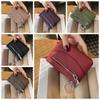 Anti-splash Water Texture Lady Wallet Classic Multiple Card Short Coin Purse Solid Color Korean Style Leather Cards Bag Work