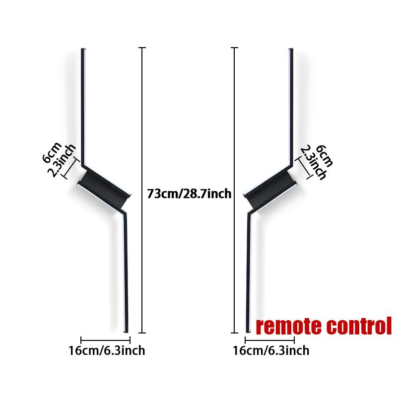 Hockey Interior Wall Light Remote Control LED Wall Lamp Bedroom Decoration Modern Indoor Lighting Lamps 53CM 73CM 93CM LED Light