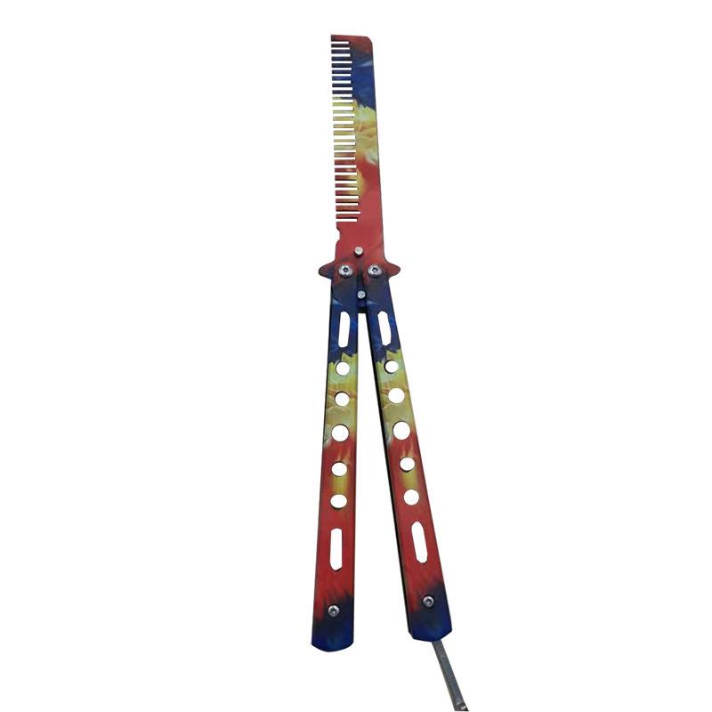 Unsharpened Folding Butterfly Practice Comb for Outdoor Camping