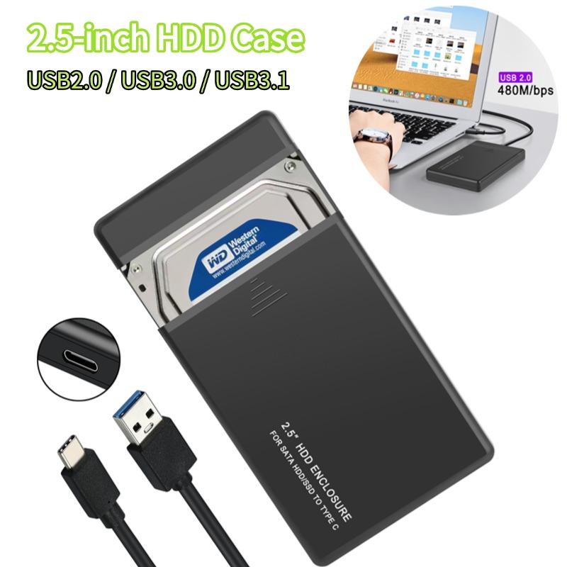 2.5" SATA HDD SSD Enclosure With 5Gbps Transfer Speed USB3.1 Hard Drive Case for SSD USB 2.0 3.0 External Storage Mobile Adapter