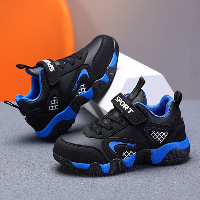 Sport Kids Sneakers Boys Casual Walking Shoes for Children Leather Anti-slippery Fashion Outdoor Tennis