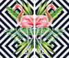 Glas-Schneidebrett 2x 30x52 Flamingos
