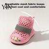 Water Resistant Dog Sneakers 4Pcs Shoes for Hot Pavement, Breathable Mesh Boots, Summer Pavement Paw Protectors with Non-slip Soles Small Medium Dogs