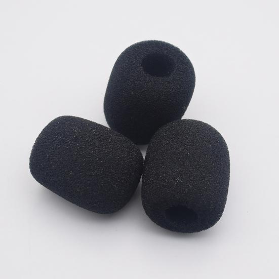 10Pcs MIC Windshield Foam Replaceable Wind-proof Soft Plosives Reduction Lapel MIC Sponge Cap for Recording