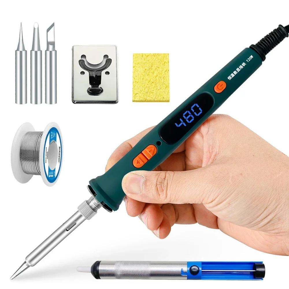 120W/150W Digital Electric Soldering Iron Kit  Soldering Tool Set   Dual Calibration Temperature 200-600C 907S909 Welding tool