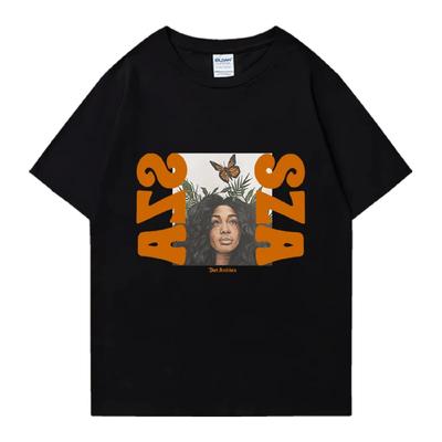 Hohe Qualität Sza Sos Sänger Alben T-Shirts Neu Herren Damen Sommer Vintage 100% Baumwolle Oberteile Unisex Oversized Kurzarm T-Shirt