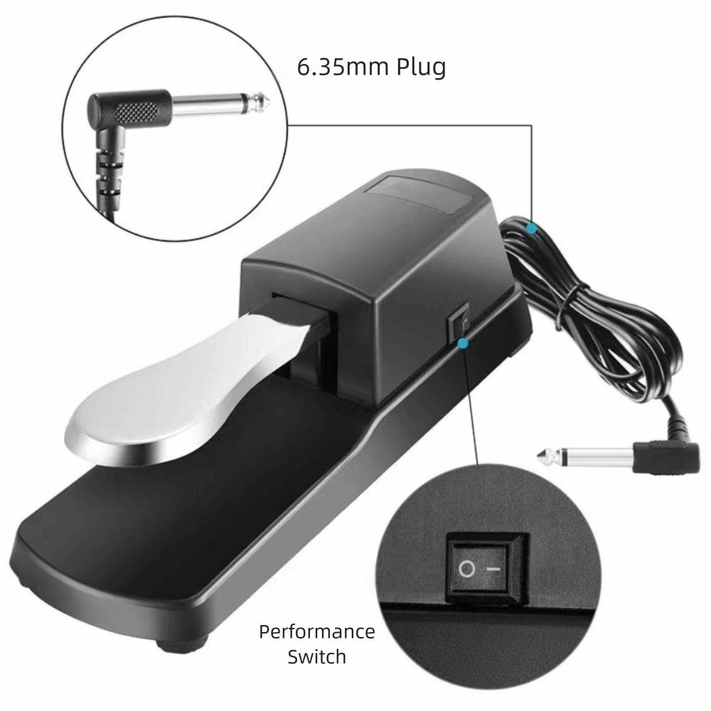 Stable Sustain Pedal Easy Installation Universal Single Pedal  Live Performance