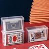 HUANGENG Clear Playing Card Case Holder, Empty Playing Card Storage Box, Game Card Organizer for Business Trading Cards