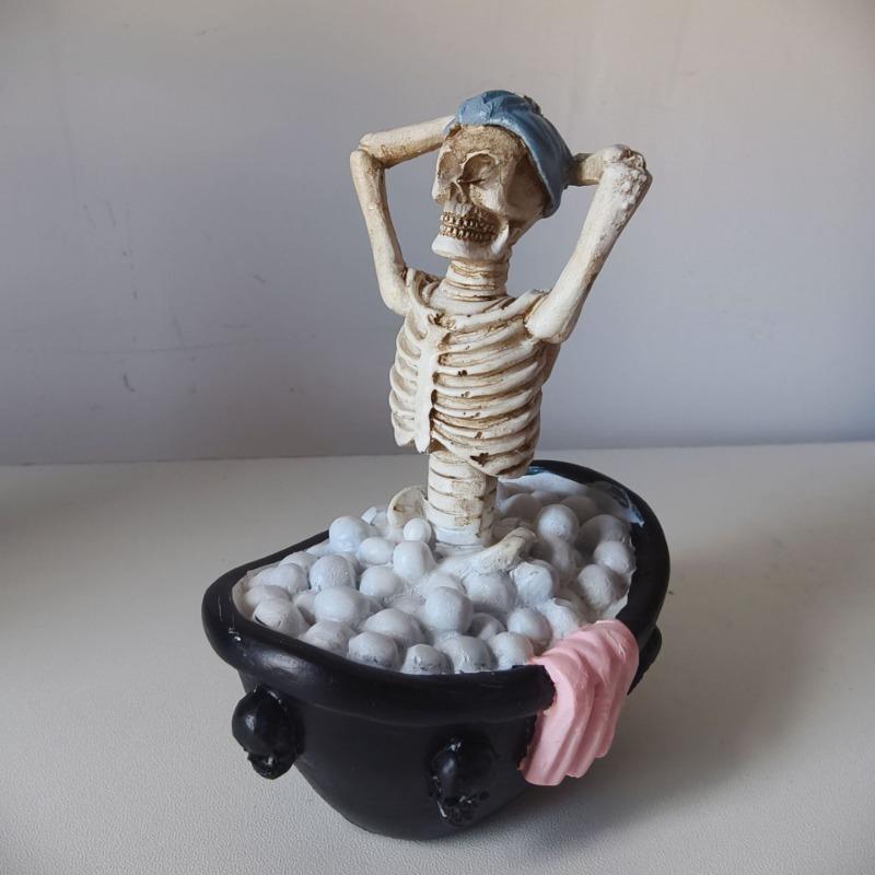 

Halloween Skull Girl Bath Resin Ornament Skull Ghost Festival Tabletop Entrance Decoration Gift Ornament