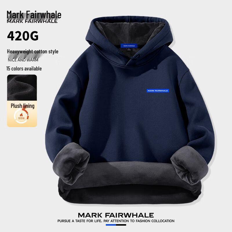 Mark Hua Fei Herren Schweres Fleece Kapuzensweatshirt