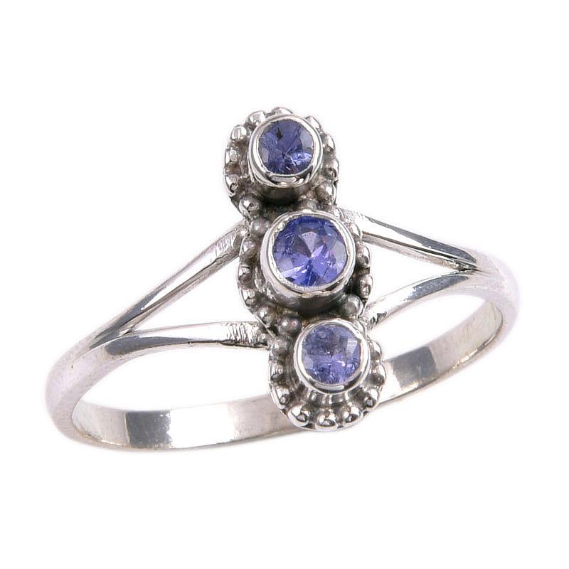 Natural Tanzanite Gemstone 925 Solid Sterling Silver Jewelry Ring Size 10 M8P12