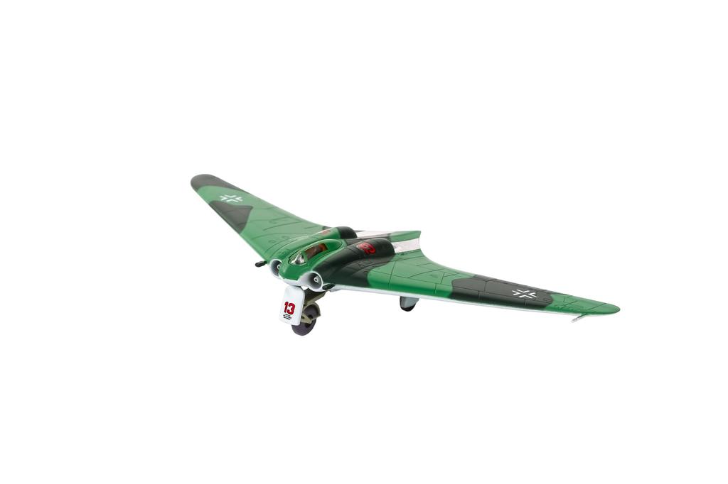 DENYI Scale Fighter Horten Ho 229 Go 229 Flying Wing Miracle of the Empire Series Plastic Model 1/144 Plane, A-0 A-0 Fighter-bomber, 1, Pre-painted,