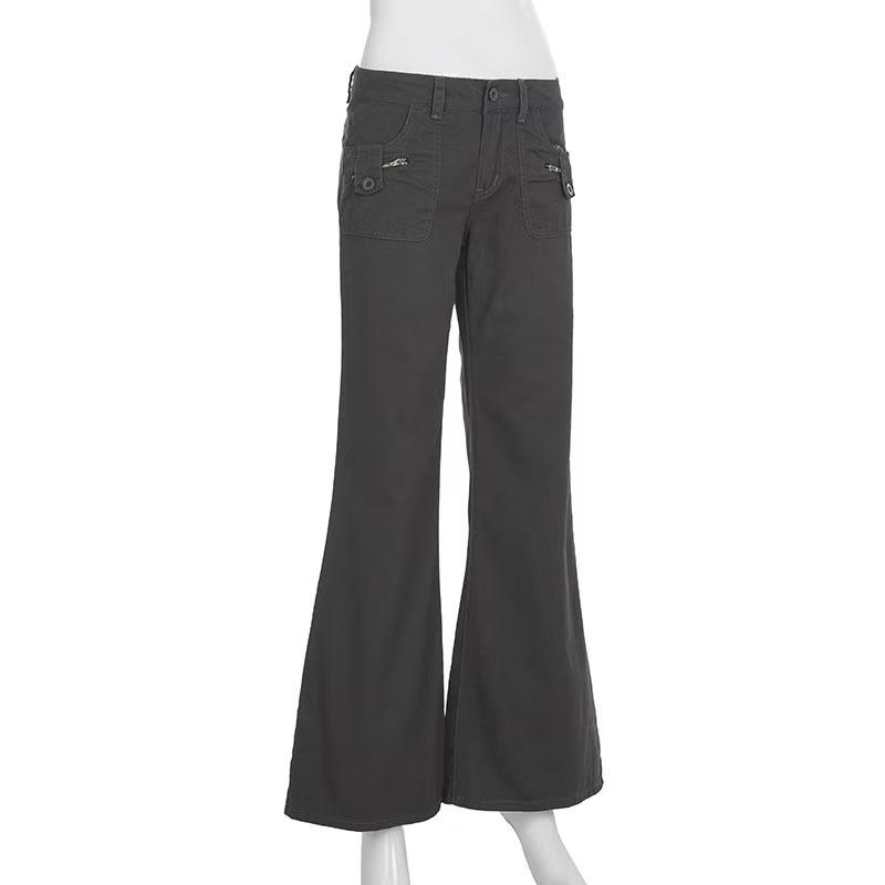 American Style Pocket Design Flare Workwear Jeans
